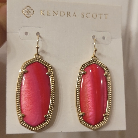 Kendra Scott Red Mother of Pearl Elle Earrings - Picture 5 of 16